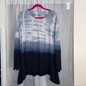 Style & Co Tie Dye Long Sleeve T-shirt Sweater